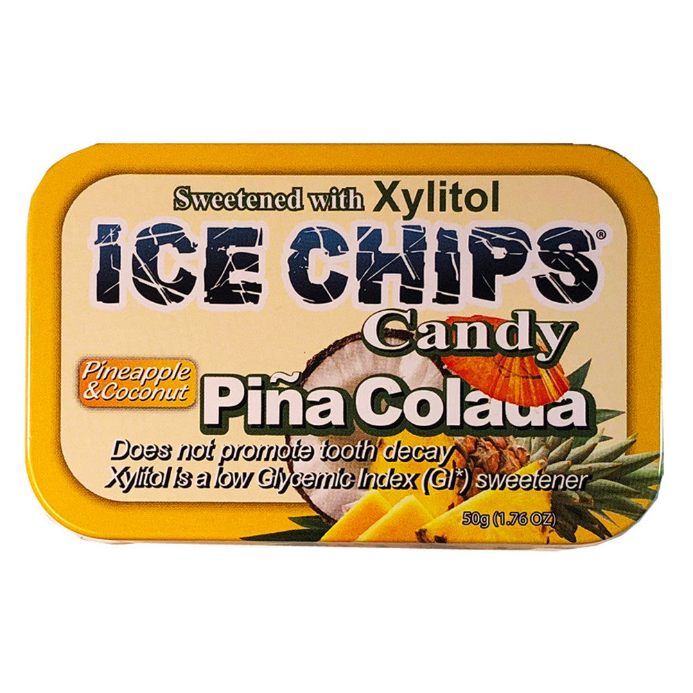 Ice Chips Hand Crafted Tin Pina Colada Candy, 1.76 Oz
